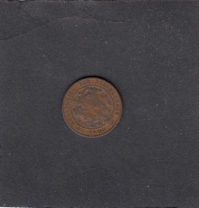 Beschrijving: 1 Cent WILLEM III large o